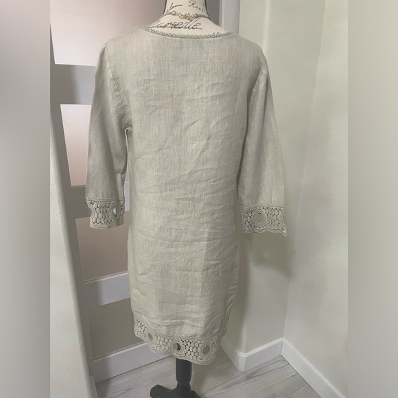 💎 Haris Cotton 100% linen dress SZ Small EUC - Picture 2 of 8